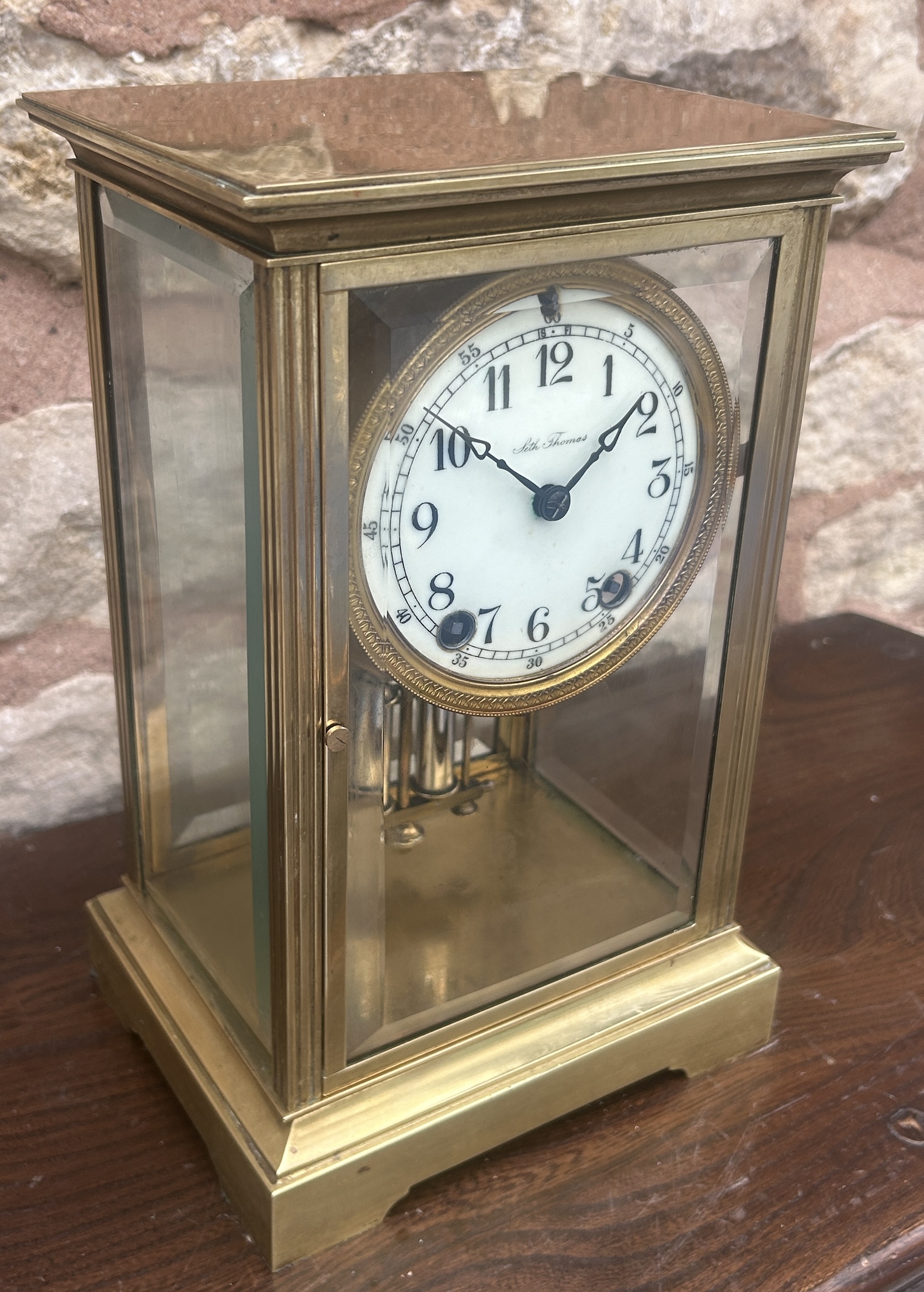 Wonderful Seth Thomas Four Glass Case Mantel Clock – Ca 1900 Mantel Clock Antique Clocks 5